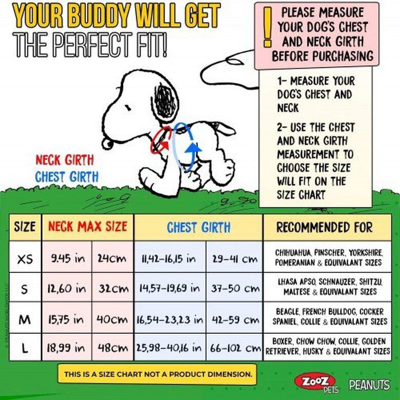 Arnés Pectoral para perro Snoopy Negro - Imagen 3