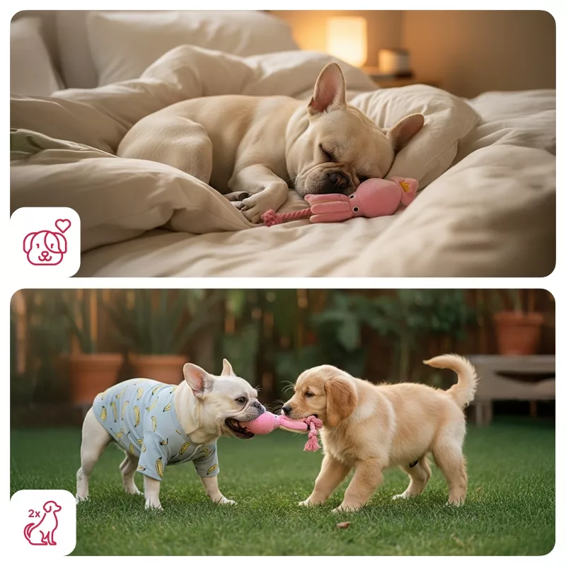 Juguete de cuerda Pulpo de Peluche para perro - Imagen 5