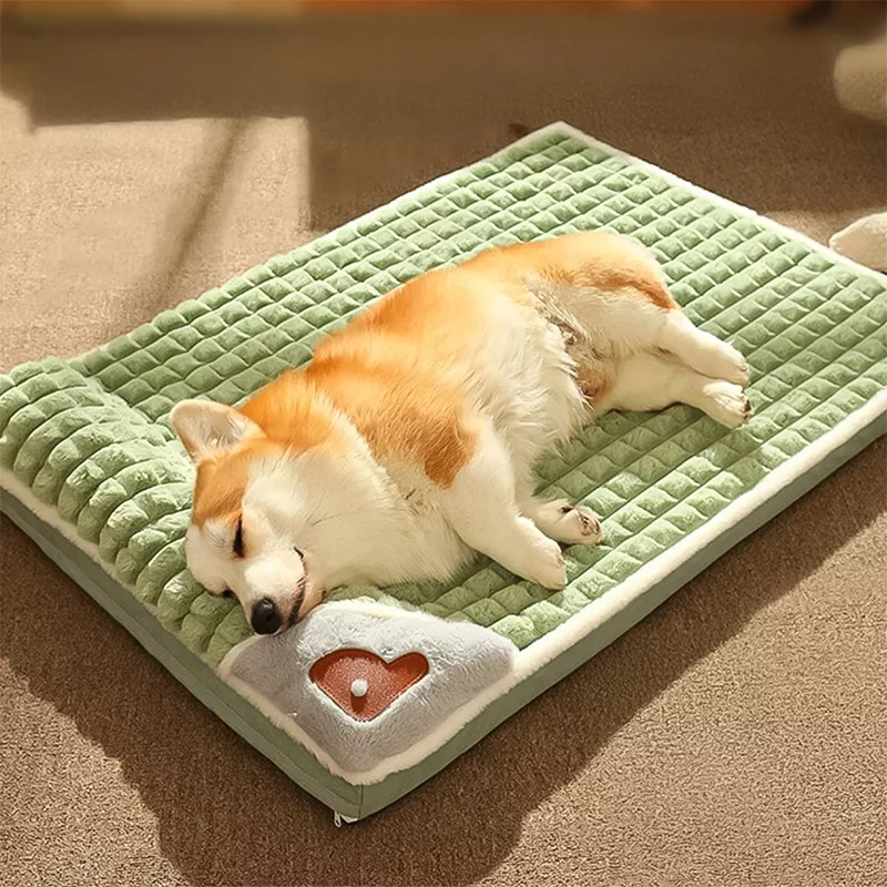 Cama ortopédica para perros, esterilla lavable con reposacabezas