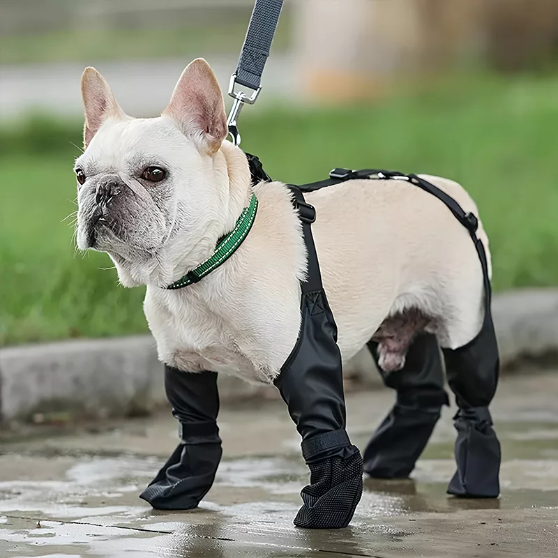 Botas impermeables con tirantes para perro