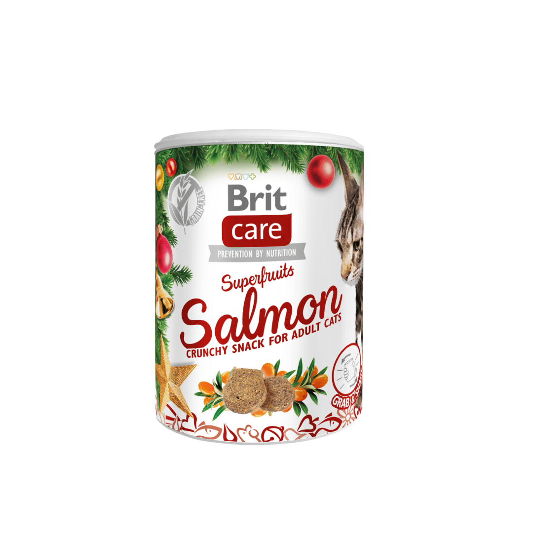 Brit Care Cat Snack Superfruits Navidad Salmón 100gr
