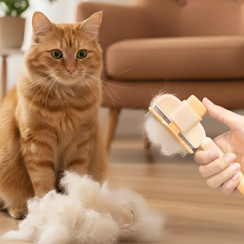 Cepillo autolimpiante para eliminar pelo de gato, peine de aseo y deshedding para mascotas - Imagen 6