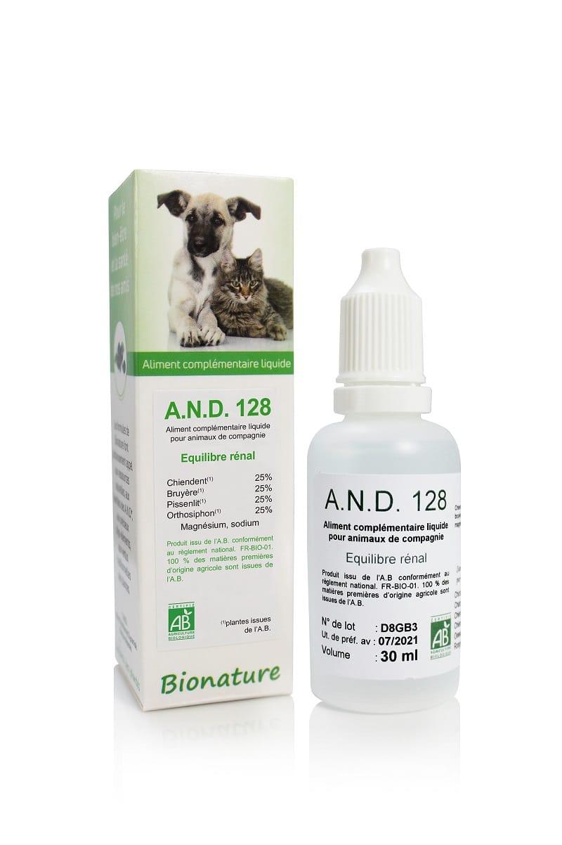 A.N.D. 128, extracto BIO renal para perros y gatos