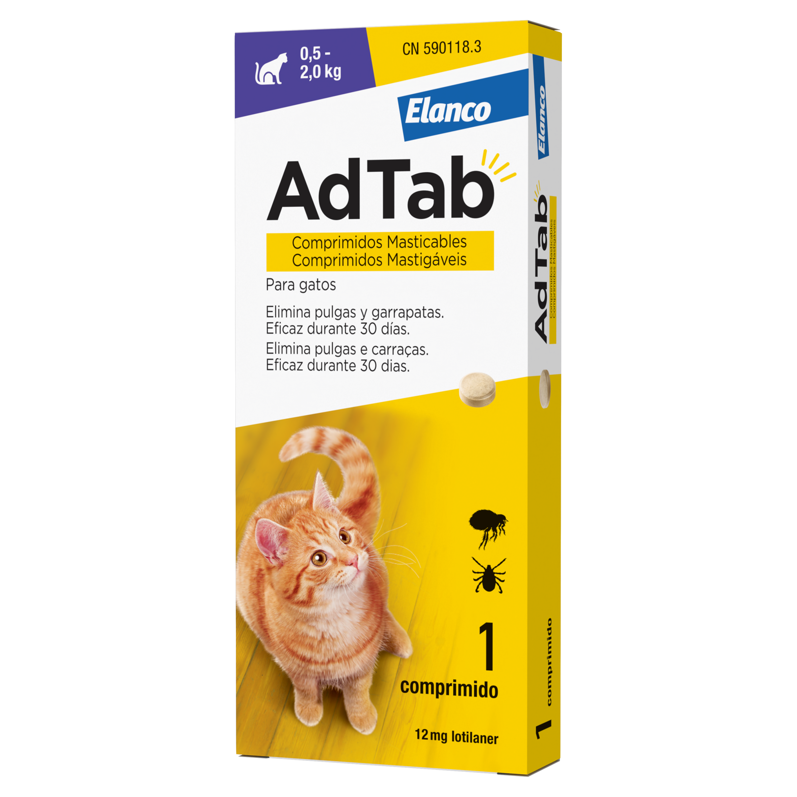 AdTab Antiparasitario en comprimidos para gatos - Imagen 3