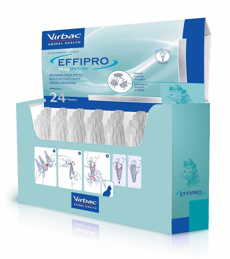 Virbac Effipro spot on gato 50mg 24 pipetas