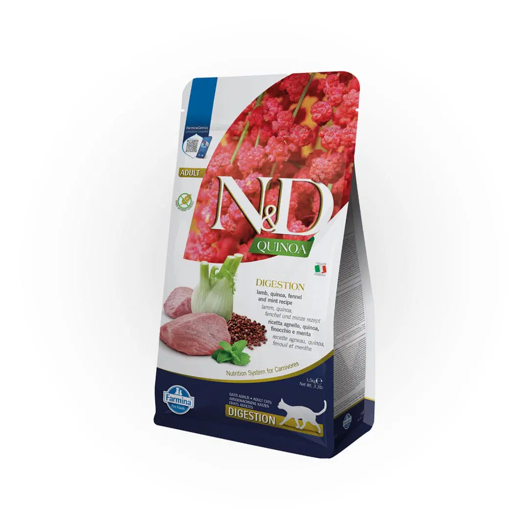 Farmina N&D Gato Pienso Quinoa – Digestion – Cordero e Hinojo