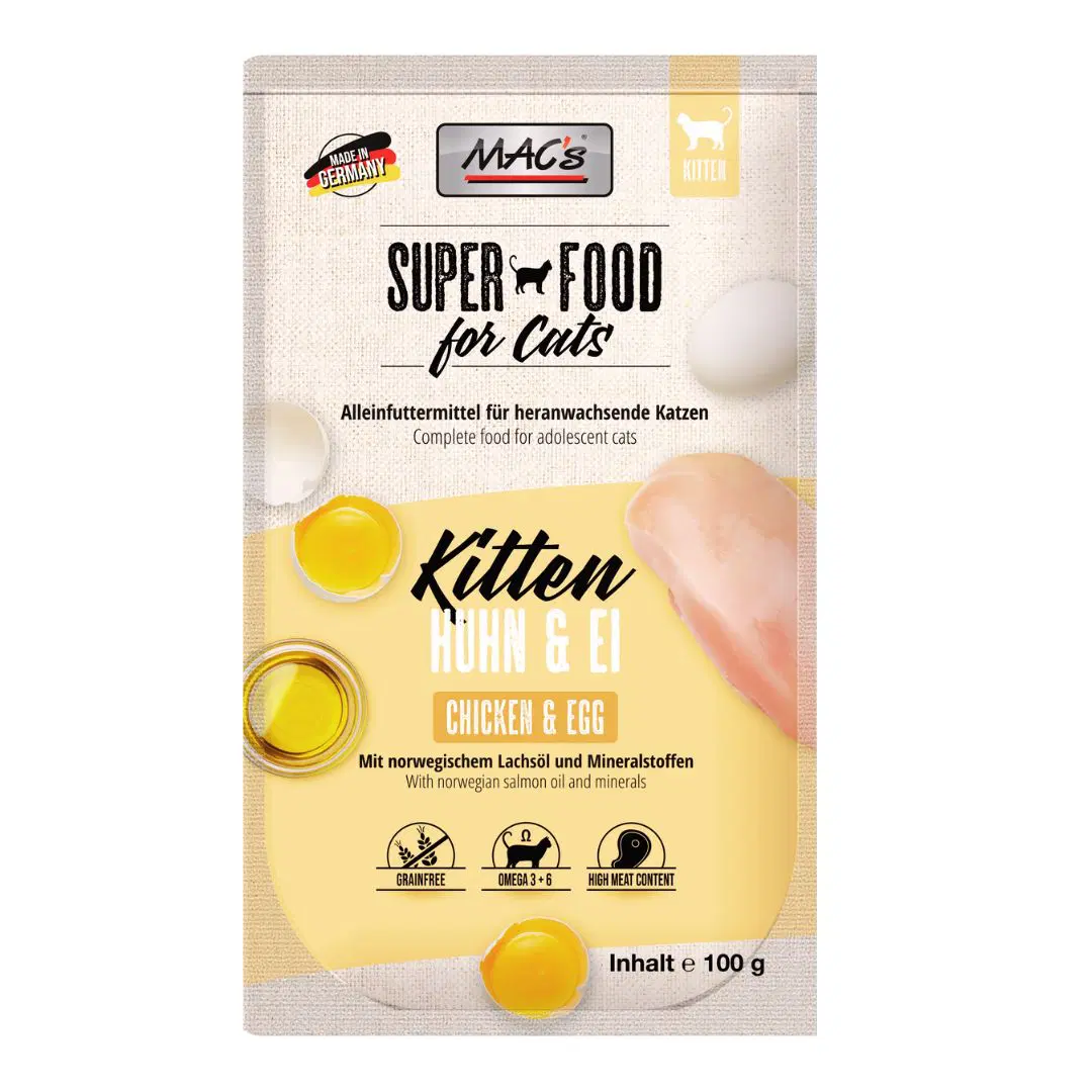 MAC’s Gato Bolsitas Kitten Pollo y Huevo