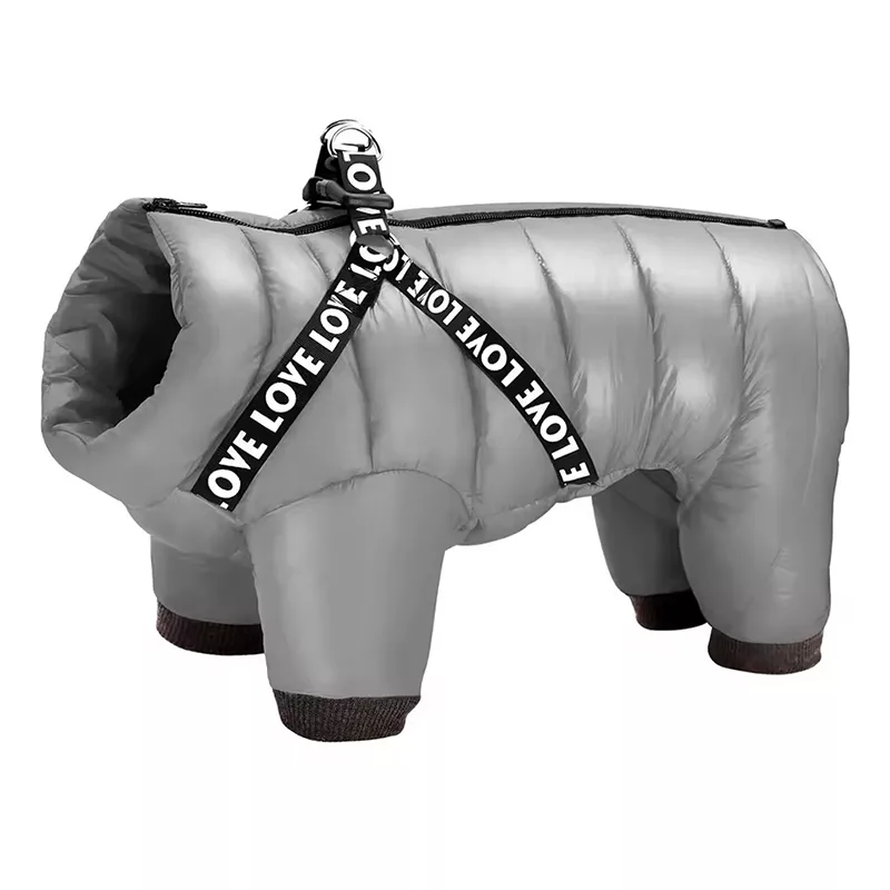 Abrigo de Invierno para Perro, Chaqueta Acolchada con Arnés - Imagen 8