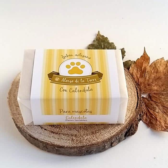 Champú sólido artesanal para perros con caléndula