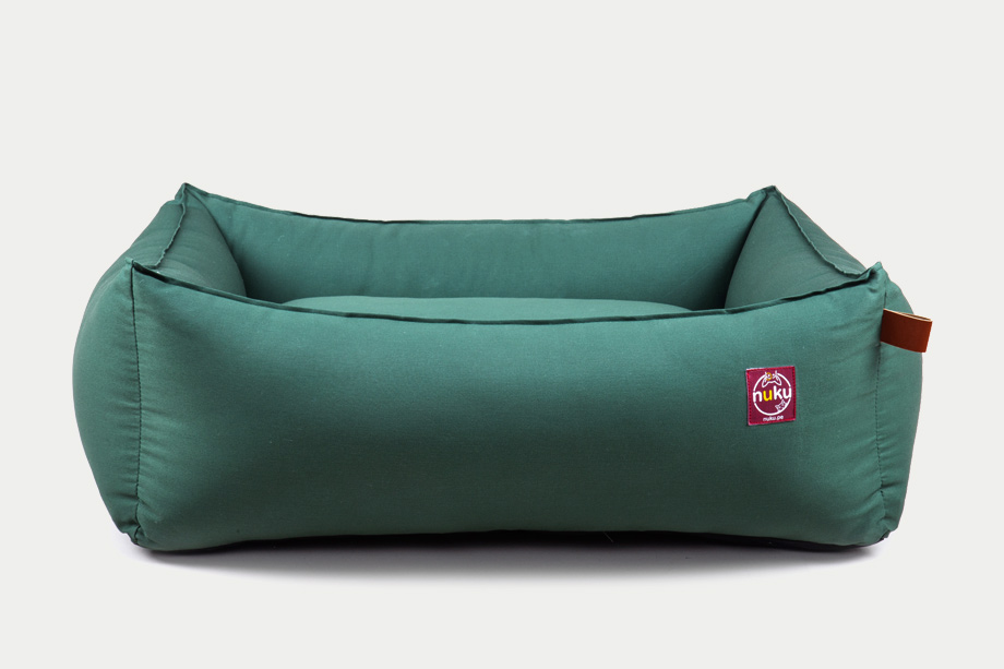 Cama para perro de 100% algodón Vincent Verde Olivo