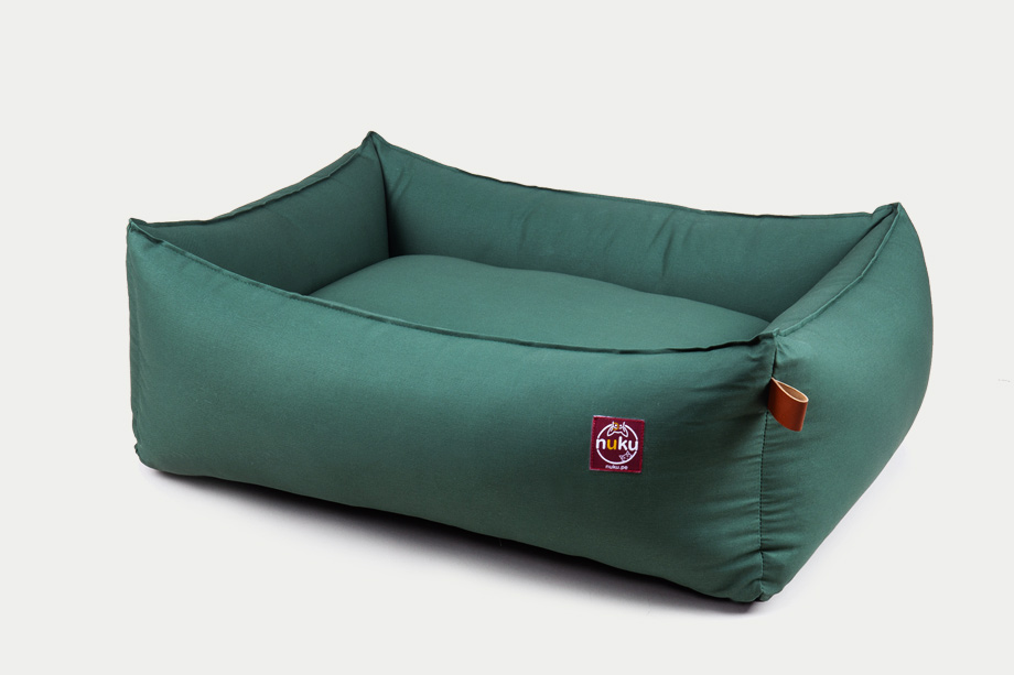 Cama para perro de 100% algodón Vincent Verde Olivo - Imagen 2
