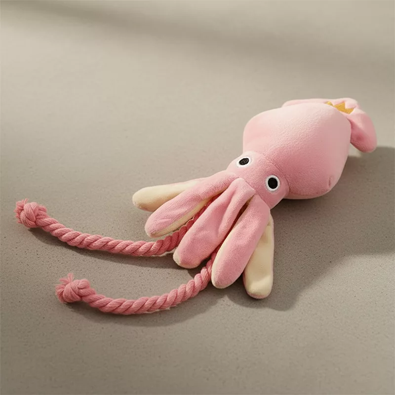 Juguete de cuerda Pulpo de Peluche para perro