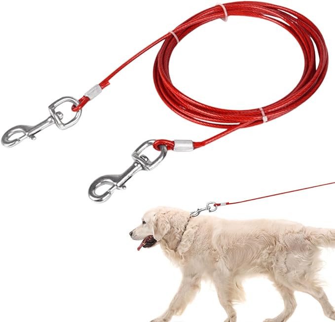 Correa Para Perros Ultra Resistente 6m Cable Acero Perros - Imagen 3