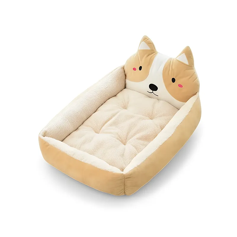 Cama para perro suave y acogedora, cojín cálido de mascota con bordes elevados - Imagen 6