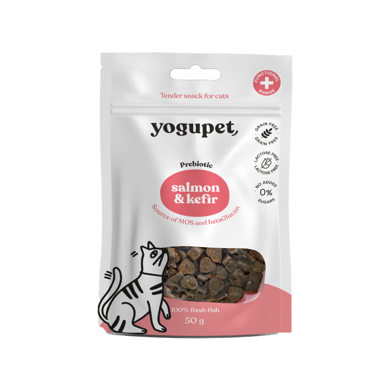Yogupet Snacks Semihúmedos de Salmón y Kéfir para Gatos
