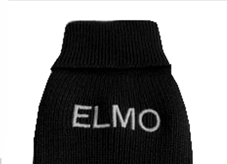 Abrigo para perro de Lana Negro- personalizados con nombre. - Imagen 2