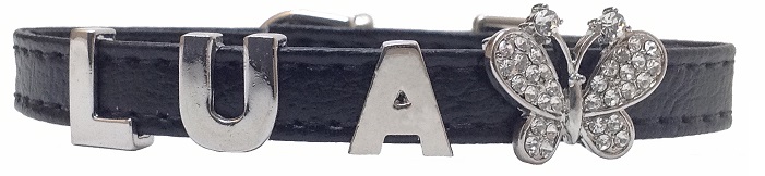 Collar Fashion Vinilo Negro – personalizados con nombre.